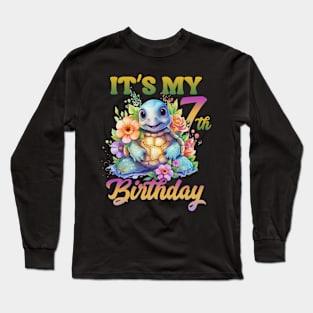 I'm turtley adorable birthday Tee Baby turtle birthday gift Cute turtle birthday top Long Sleeve T-Shirt